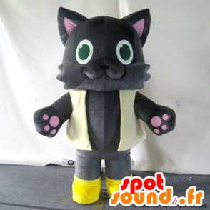 Mascota Kyatti, gato gris y rosa, lindo, muy exitoso - MASFR26728 - Yuru-Chara mascotas japonesas