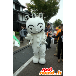 Mascot Nieve hombre blanco y negro, muy original - MASFR26730 - Yuru-Chara mascotas japonesas