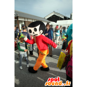 Mascota de Saut-kun, hombre, vestido de niño en rojo y naranja - MASFR26732 - Yuru-Chara mascotas japonesas