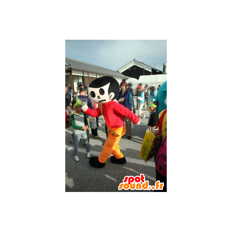 Saut-kun Maskottchen, mann, junge Kleid in rot und orange - Japanische Yuru-Chara-Maskottchen - MASFR26732 - SpotSound.fr