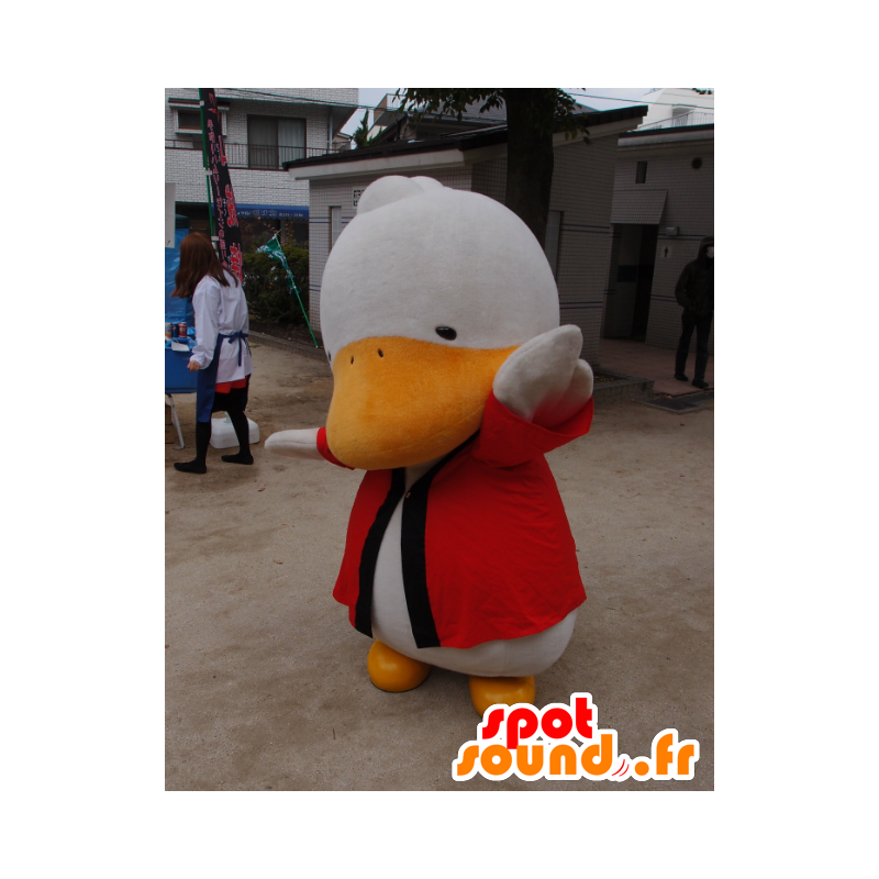 Mascot Sugamo Jizo white duck and orange, giant - MASFR26736 - Yuru-Chara Japanese mascots