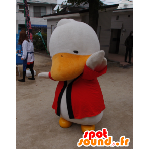 Mascot Sugamo Jizo witte eend en oranje, reuze - MASFR26736 - Yuru-Chara Japanse Mascottes