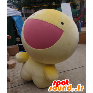 Mascot Funya Morake, stor gul mand, smiley - Spotsound maskot