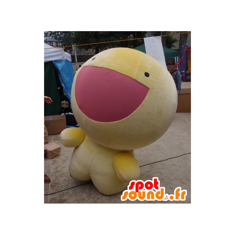 Mascot Funya Morake, große gelbe Kerl, Smiley - MASFR26741 - Yuru-Chara japanischen Maskottchen