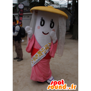 Komachi chan μασκότ, ροζ πριγκίπισσα με ένα πέπλο - MASFR26742 - Yuru-Χαρά ιαπωνική Μασκότ