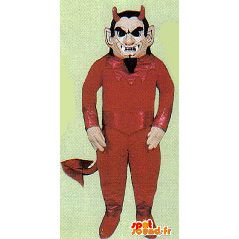 Accessoires de diable avec cornes, ailes et queue, rouge, taille