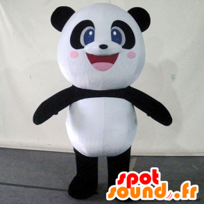 Mascot svart og hvit panda, med vakre blå øyne - MASFR26744 - Yuru-Chara japanske Mascots