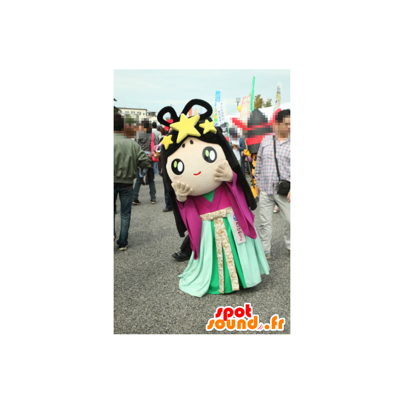 織姫ちゃんのマスコット、プリンセス、カラフルな女の子-MASFR26752-日本のゆるキャラのマスコット