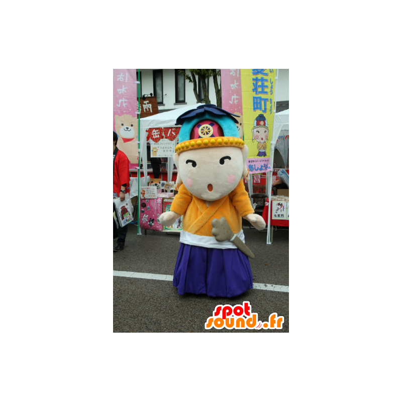 Aichi maskot, japansk karakter i farverigt tøj - Spotsound