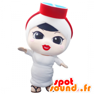 Shimako san maskot, en kvinne kledd i hvitt - MASFR26755 - Yuru-Chara japanske Mascots