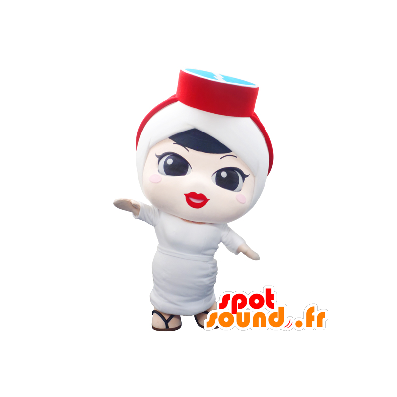 Shimako san mascot, a woman dressed in white - MASFR26755 - Yuru-Chara Japanese mascots