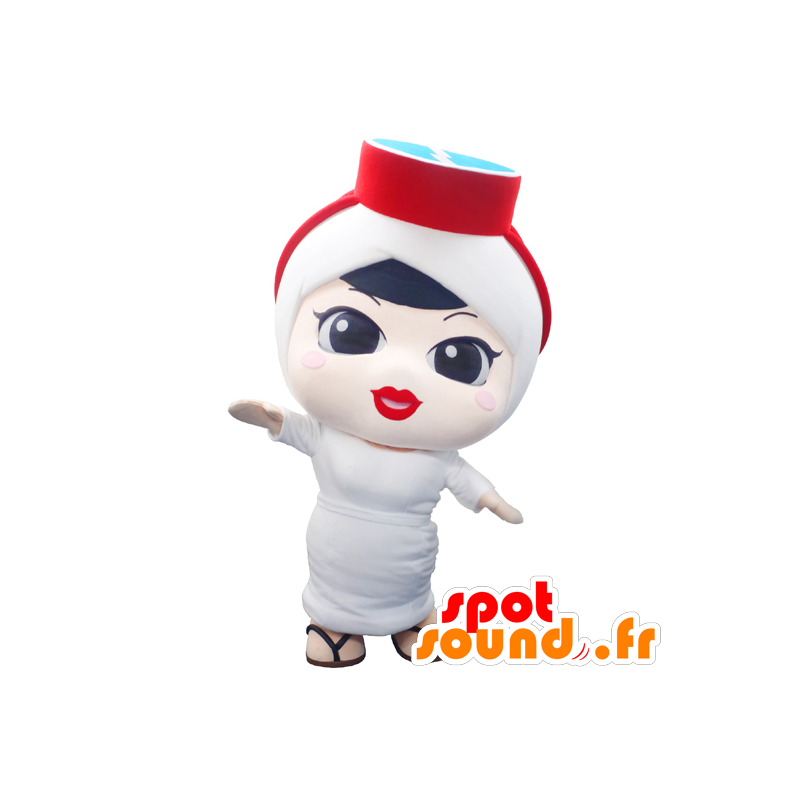 Shimako san mascote, uma mulher vestida de branco - MASFR26755 - Yuru-Chara Mascotes japoneses