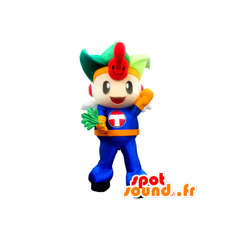 Maskot Chisora-kun, pojke, med en jesterhatt - Spotsound maskot