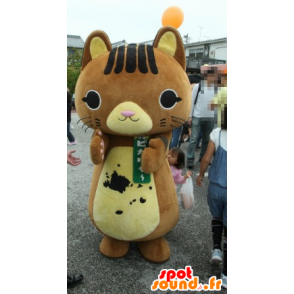 Pikarya mascota, gato marrón y gato amarillo - MASFR26764 - Yuru-Chara mascotas japonesas