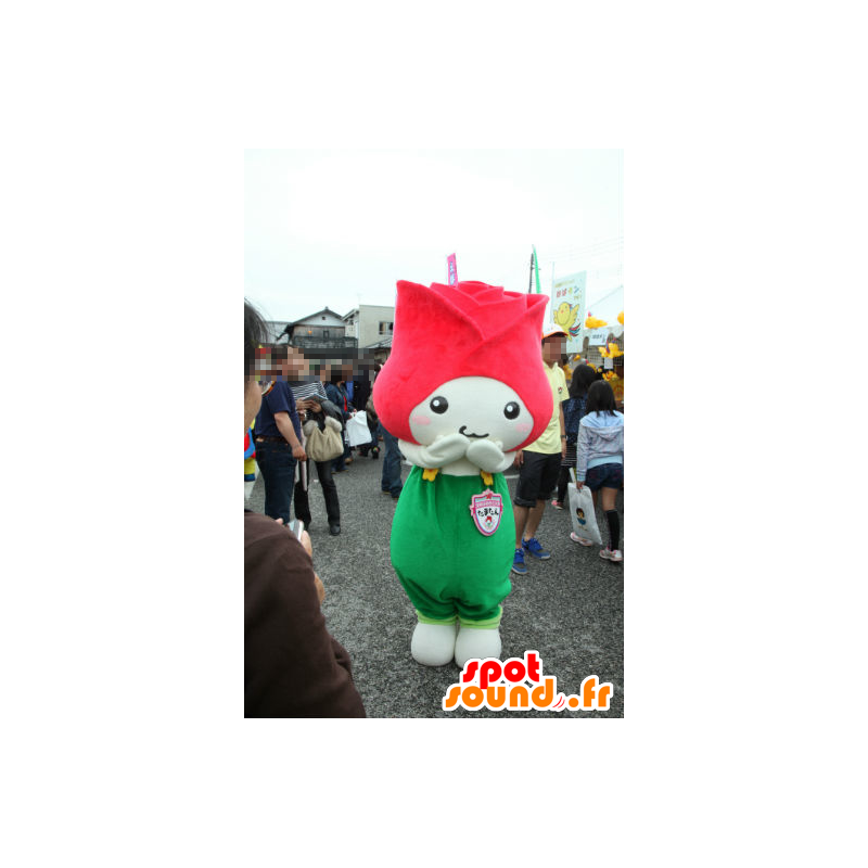 Tamatan mascot, giant pink, red, green and white - MASFR26765 - Yuru-Chara Japanese mascots