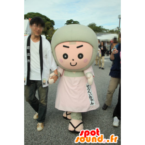 Wakayama Iwade maskot, rosa och grå man - Spotsound maskot