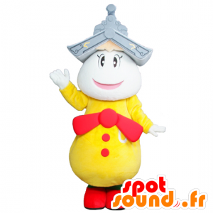 Udatsu kun mascotte, tipo giallo e rosso con un tetto - MASFR26771 - Yuru-Chara mascotte giapponese