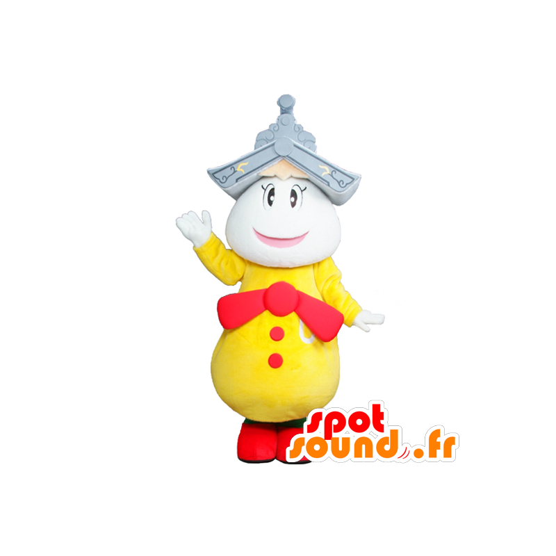 Udatsu kun mascotte, tipo giallo e rosso con un tetto - MASFR26771 - Yuru-Chara mascotte giapponese