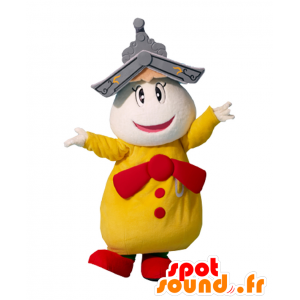 Mascot Udatsu kun, cara amarelo e vermelho com um telhado - MASFR26771 - Yuru-Chara Mascotes japoneses