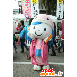 Koihime maskot, dívka s kapra na hlavě - MASFR26774 - Yuru-Chara japonské Maskoti