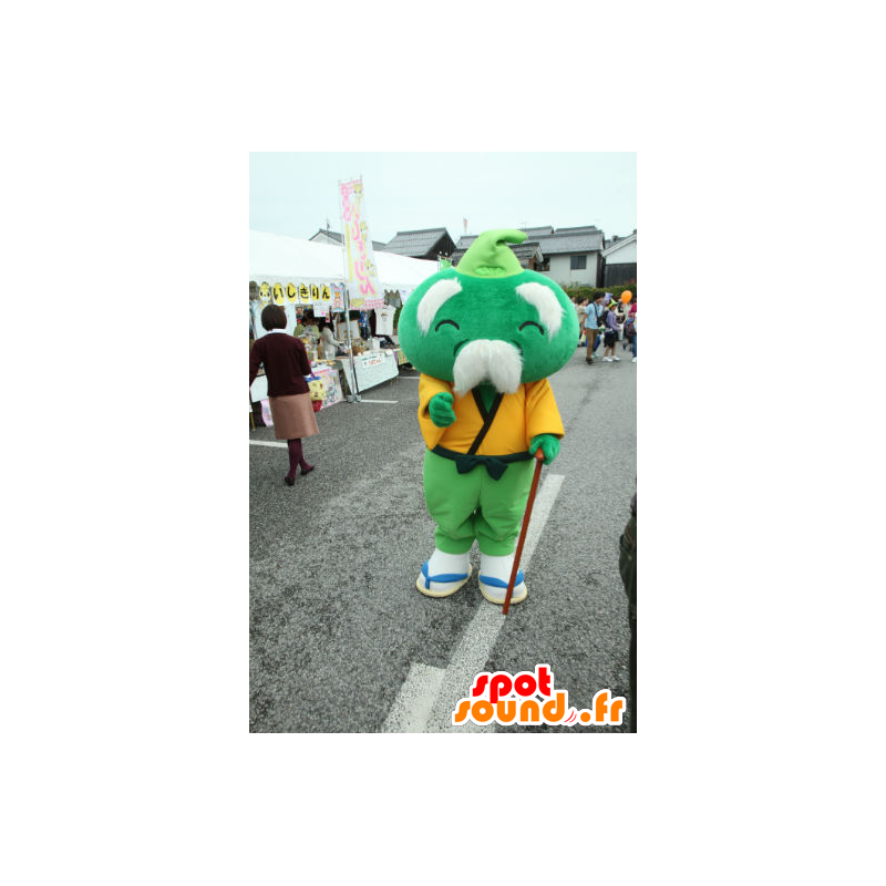 Mascotte Himeji, frutta verde, baffuto uomo vecchio - MASFR26775 - Yuru-Chara mascotte giapponese