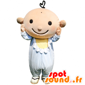 Pazienza mascotte, rosa baby, vestita di blu - MASFR26780 - Yuru-Chara mascotte giapponese