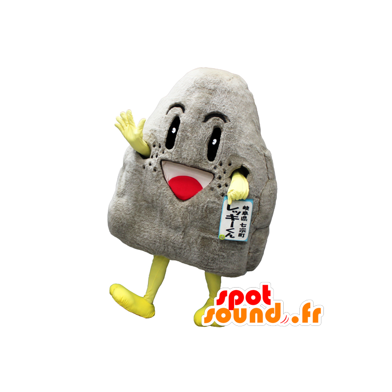 Leckie kun Maskottchen, grau und gelb Rock, heiter - MASFR26783 - Yuru-Chara japanischen Maskottchen