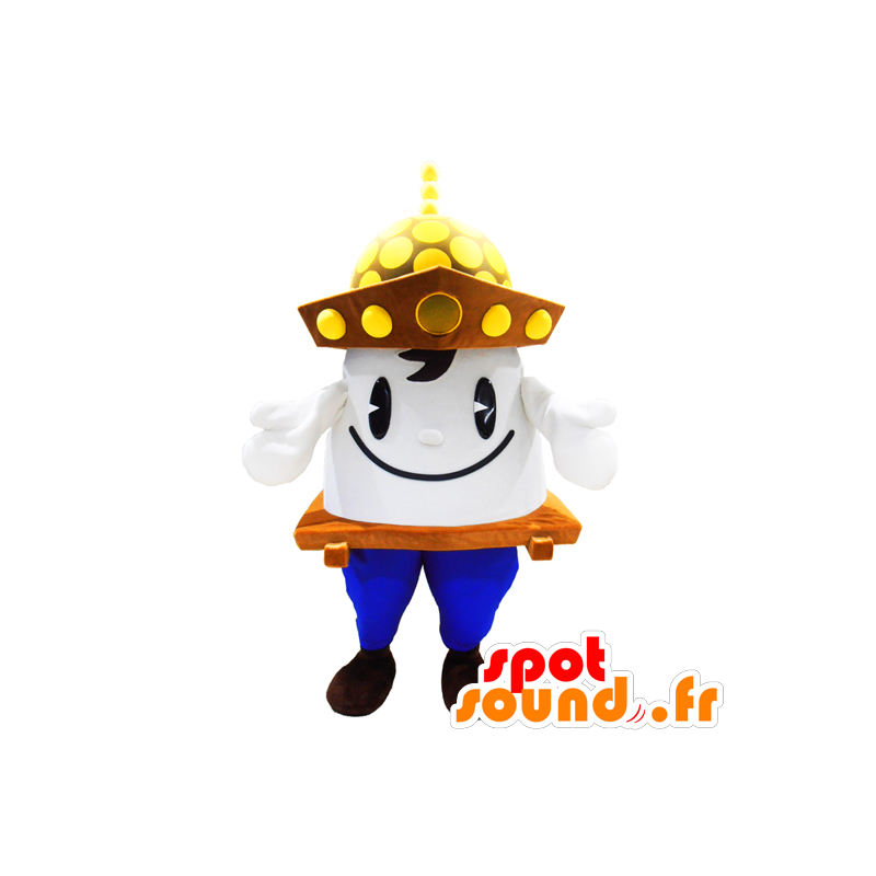 Mascot McKee, melko lautta hymyilee kuulokkeilla - MASFR26787 - Mascottes Yuru-Chara Japonaises