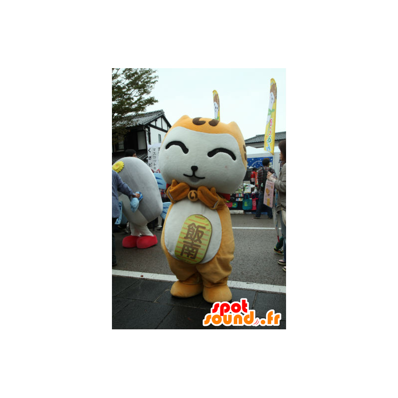 Nyan maskot, oransje og hvit katt - MASFR26788 - Yuru-Chara japanske Mascots