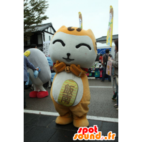 Nyan maskot, oransje og hvit katt - MASFR26788 - Yuru-Chara japanske Mascots