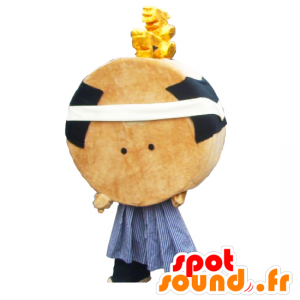 Maskot Zamurai, japonský znak s kulatou hlavou - MASFR26791 - Yuru-Chara japonské Maskoti