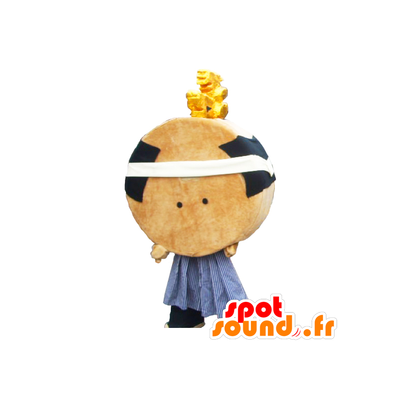 Μασκότ Zamurai, ιαπωνικό χαρακτήρα με ένα στρογγυλό κεφάλι - MASFR26791 - Yuru-Χαρά ιαπωνική Μασκότ
