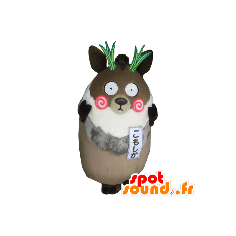Mascota Komoshika, saro, animal marrón japonesa - MASFR26792 - Yuru-Chara mascotas japonesas