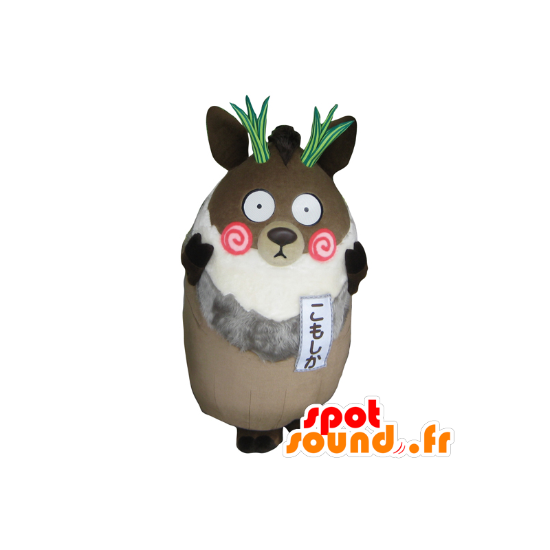 Mascot Komoshika, Saro Japani ruskea animal - MASFR26792 - Mascottes Yuru-Chara Japonaises