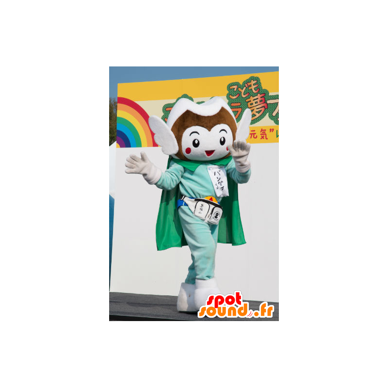 Bandai-kun mascotte, figura alata verde e bianco - MASFR26794 - Yuru-Chara mascotte giapponese