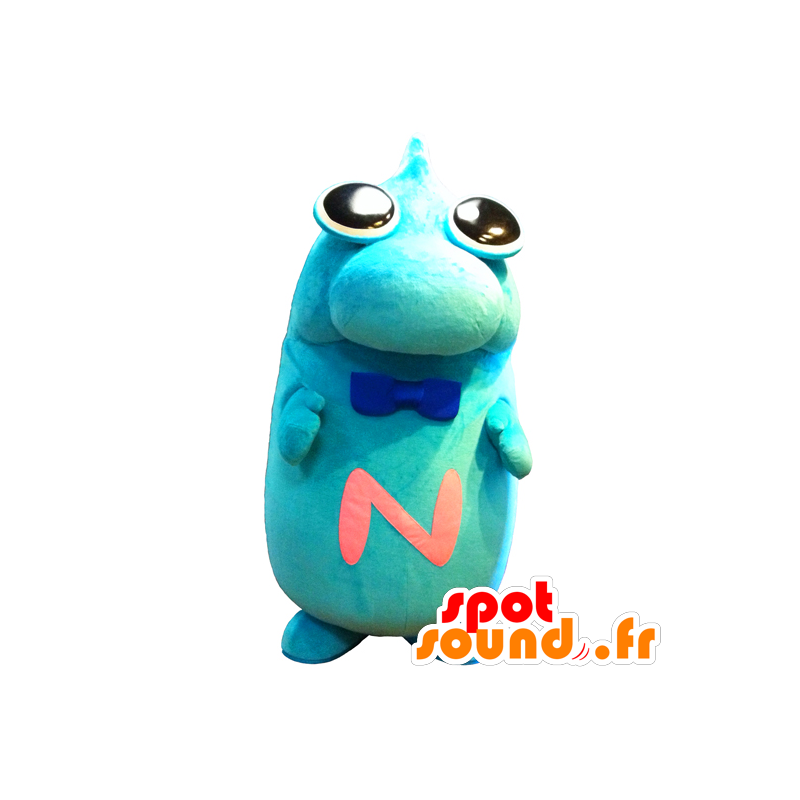 Mascot Nisshi, grote erg grappig blauw dinosaurus - MASFR26796 - Yuru-Chara Japanse Mascottes