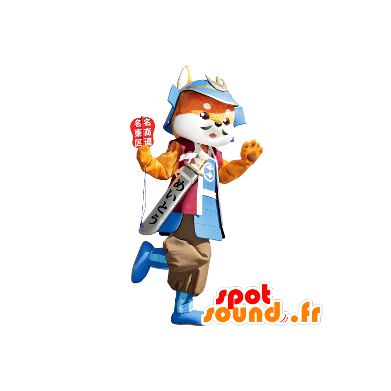 Meito Katsuie kun mascot, cute fox holding samurai - MASFR26798 - Yuru-Chara Japanese mascots