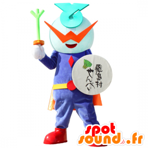 Jump mascot Shi Man, superhero, warrior - MASFR26799 - Yuru-Chara Japanese mascots