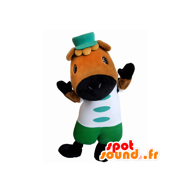 Mascot Nonsuke, bruin en zwart paard - MASFR26800 - Yuru-Chara Japanse Mascottes