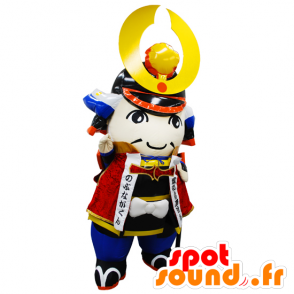 Nobunaga kun μασκότ πολεμιστής με ένα πολύχρωμο πανοπλία - Ιαπωνικές μασκότ Yuru-Chara - MASFR26801 - SpotSound.fr
