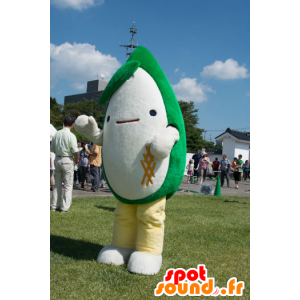 Mascot Mr. Sasaki, grøn og hvid mand - Spotsound maskot kostume
