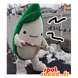 Mascot Sasaki, groene en witte man - MASFR26803 - Yuru-Chara Japanse Mascottes