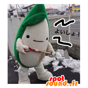 Mascot Sasaki, homem verde e branco - MASFR26803 - Yuru-Chara Mascotes japoneses