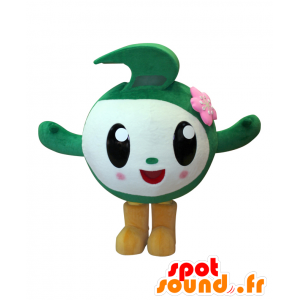 Cheever-kun mascotte, l'uomo rotondo, bianco e verde - MASFR26818 - Yuru-Chara mascotte giapponese