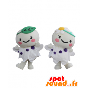 Mascot theremin og Non-min, 2 hvite karer - MASFR26819 - Yuru-Chara japanske Mascots