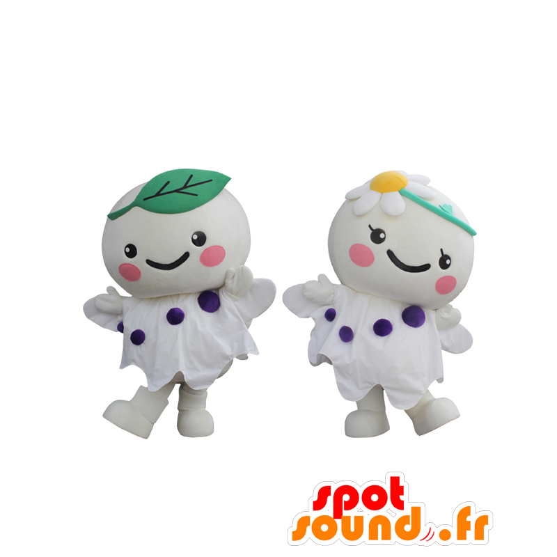 Mascot Theremin and Non-Min, 2 white fellows - MASFR26819 - Yuru-Chara Japanese mascots