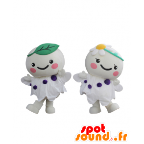 Mascot Theremin en Non-Min, 2 witte fellows - MASFR26819 - Yuru-Chara Japanse Mascottes