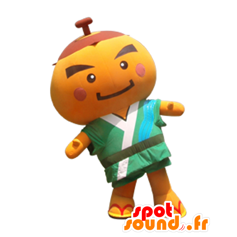 Mascot Kakimaru kun bonhommme oranje allround - MASFR26825 - Yuru-Chara Japanse Mascottes