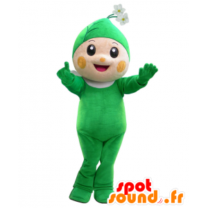 Mascotte de Rin Rin-chan, bonhomme vert, fleuri - MASFR26827 - Mascottes Yuru-Chara Japonaises