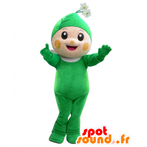 Mascot Rin Rin-chan, grønn mann, blomstrende - MASFR26827 - Yuru-Chara japanske Mascots